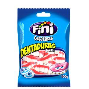 Bala de gelatina Fini dentaduras 100g.