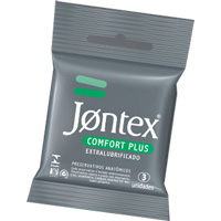 Preservativos comfort plus extra lubrificado Jontex 3x1