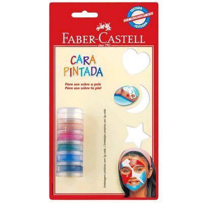 Pintura facial em pasta 6 cores Faber Castell