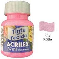 Tinta para tecido rosa Acrilex 37ml.