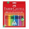 Lápis de cor grip triangular 24 cores Faber Castell