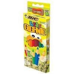 Lápis de cor triangular Kids Gigantes 12 cores c/ apontador Bic