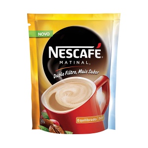 Café solúvel Nescafé Matinal Equilibrado sachê 50g.