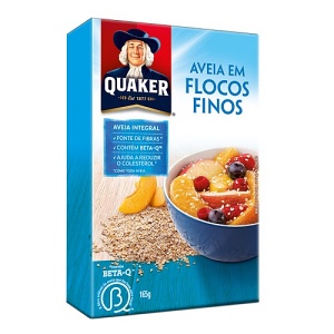 Aveia flocos finos Quaker 165g