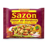 Tempero em pó sabor do nordeste carnes / aves / peixes Sazón  60g.