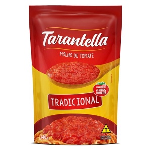 Molho de tomate tradicional Tarantella  sachê 340g.