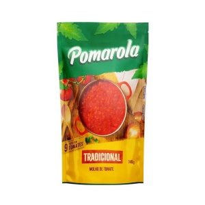 Molho de tomate tradicional Pomarola sachê 320g.