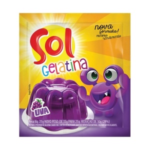 Gelatina Sol uva 25g.