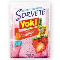 Pó para sorvete de morango Yoki 150g.