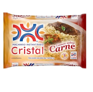 Macarrão instantâneo carne Cristal 85g.