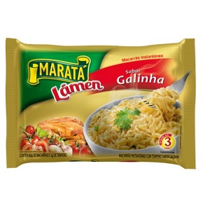 Macarrão instantâneo galinha Maratá 85g.