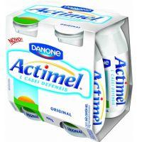 Leite fermentado Danone Actimel original  ( c/ 6 unid. 100g)  600g.