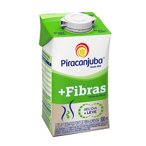 Leite desnatado dieta + Fibras Piracanjuba 500ml Leite desnatado dieta + Fibras Piracanjuba 500ml