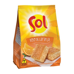 Mistura para bolo de laranja Sol 400g.