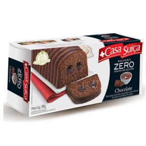 Bolo zero adição açucar chocolate Casa Suiça 280g.