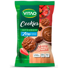 Cookies zero morango c/ cobertura de chocolate Vitao 150g