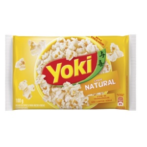 Pipoca de micro ondas natural Yoki 100g.