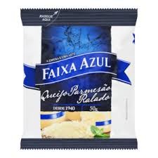 Queijo parmesão ralado Faixa Azul 50g.