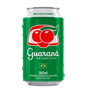 Guaraná Antarctica sem açucares lata 350ml.