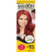 Tinta para cabelo Maxton vermelho 7.6  