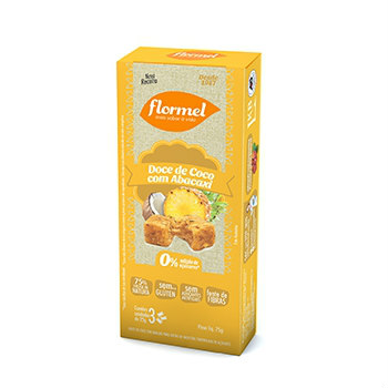 Doce de coco c/ abacaxi zero adição de açúcar  Flormel 75g 