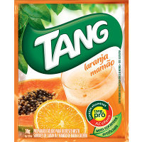 Refresco em pó tang laranja e mamão 30g.