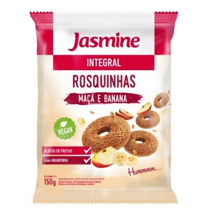 Rosquinhas integrais Maçã e Banana  Jasmine 150g  