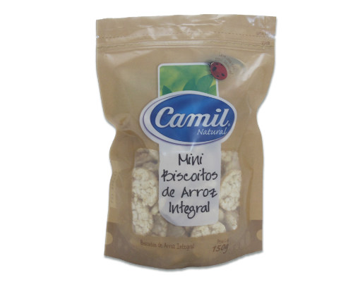 Mini biscoito de arroz integral Camil 150g