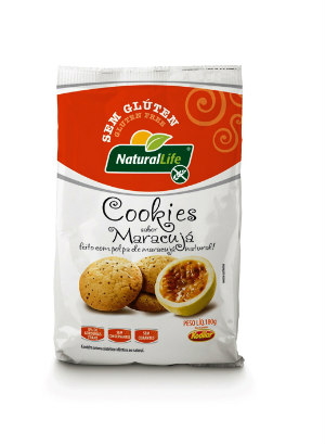 Cookies sabor maracujá sem glúten Natural Life 180g