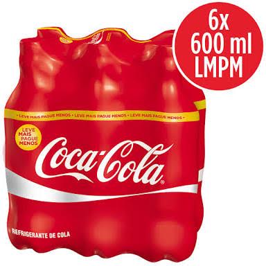 Coca Cola pet 600 ml. (pacote c/6 unid.)