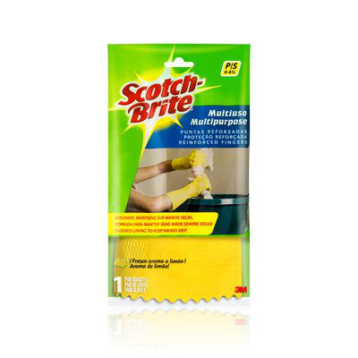 Luvas Scotch Brite multiuso  tamanho grande (amarela)