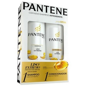 Kit Shampoo e Condicionador Pantene liso extremo