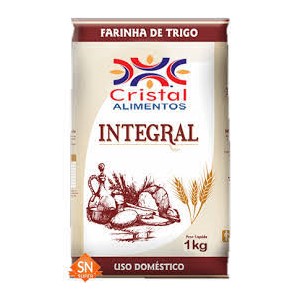 Farinha de trigo integral Cristal 