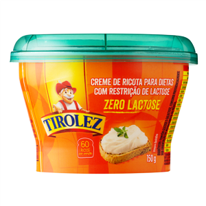 Creme de ricota zero lactose Tirolez 159g Creme de ricota zero lactose Tirolez 159g