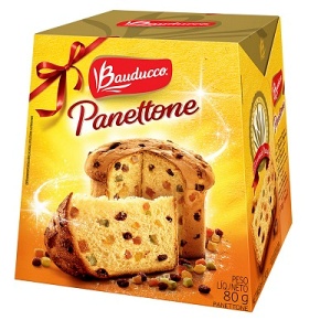 Mini panettone com frutas Bauducco 80g