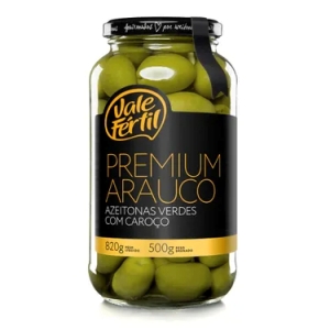 Azeitona verdes premium c/ caroço gordal Vale Fértil 500g