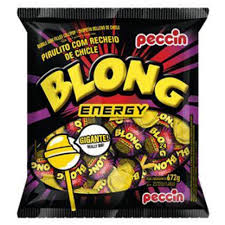 Pirulito chiclete Blong energy Peccin 672g