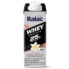 Bebida láctea Whey 25g Protein zero lactose sabor chocolate Italac  250ml