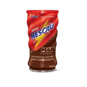 Achocolatado sem adição de açucar Nescau Max cereal Nestlé 165g.