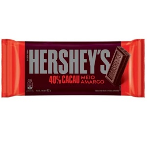 Chocolate meio amargo 40% cacau Hershey's 92g