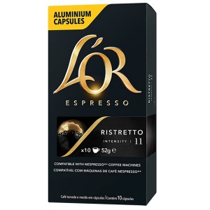 Cápsulas de café L'or Ristretto 10x52g