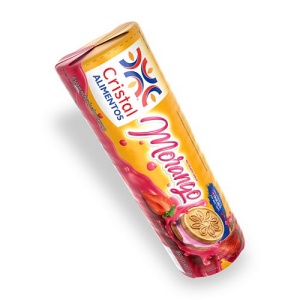 Biscoito recheado morango Cristal 112g