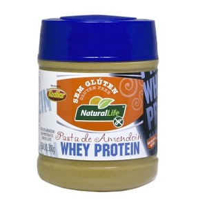 Pasta de amendoim com Whey Protein sem glúten Natural Life 300g