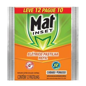 Repelente  Mat Inset pastilha refil (12 unid.)