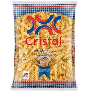 Massa sêmola parafuso Cristal 500g