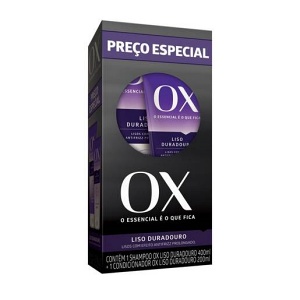 Kit shampoo e condicionador Ox liso duradouro 