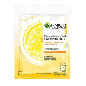 Máscara facial vitamina C Garnier Skin Uniform Matte 28g