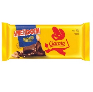 Chocolate ao leite com amendoim Garoto 90g