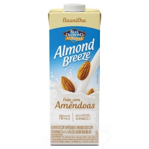 Bebida vegetal com amêndoas sabor baunilha Almond Breeze1L