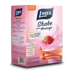 Shake sabor morango Linea 400g